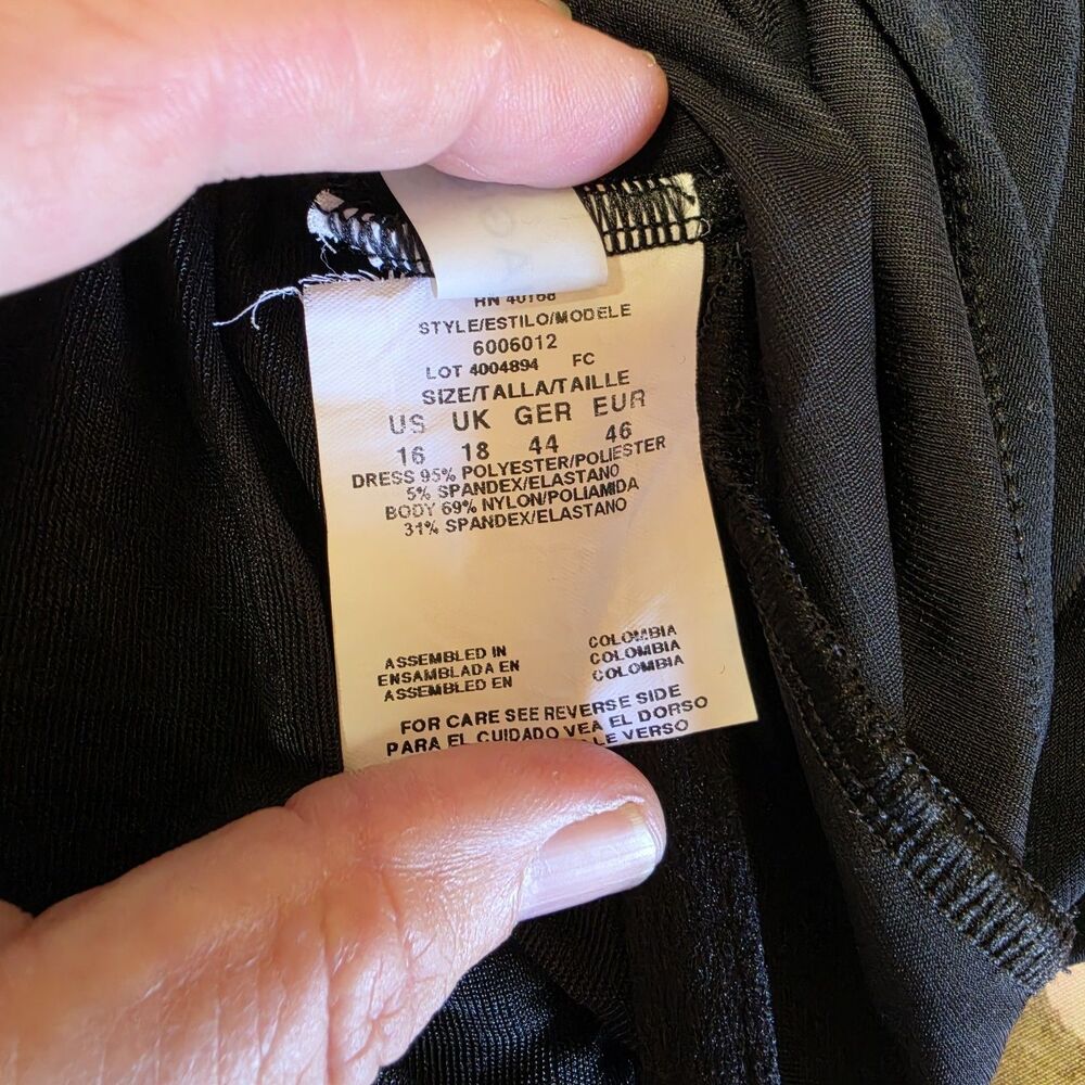 Magicsuit Parker Black One Piece Swim Dress Womens Size 16 - Picture 8 of 10